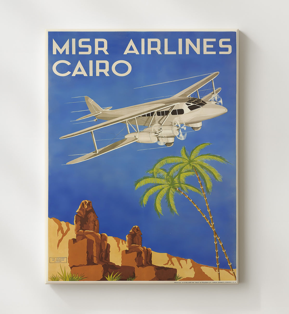 Cairo Misr Airlines - Travel - 20x24 Canvas