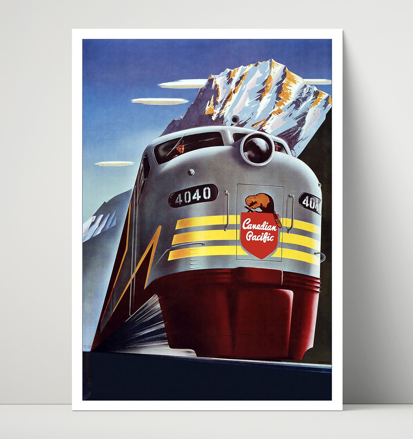 Canada Pacific Railway Vintage Travel Print 16x20 Unframed Print travel wall art print