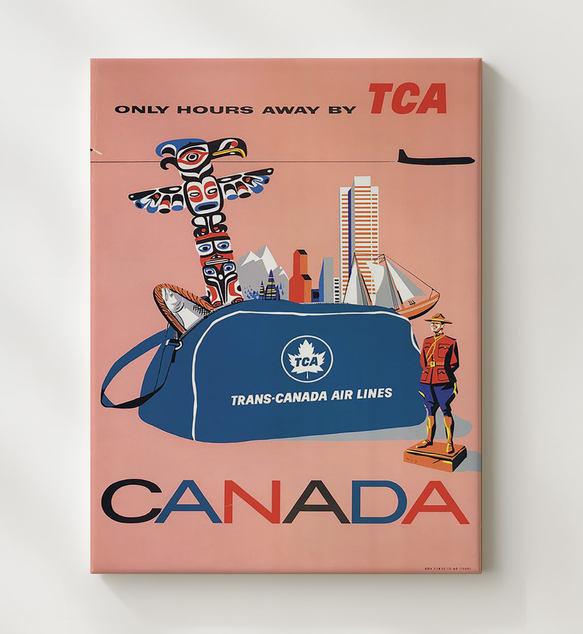 Canada TCA Airlines - Travel - 20x24 Canvas