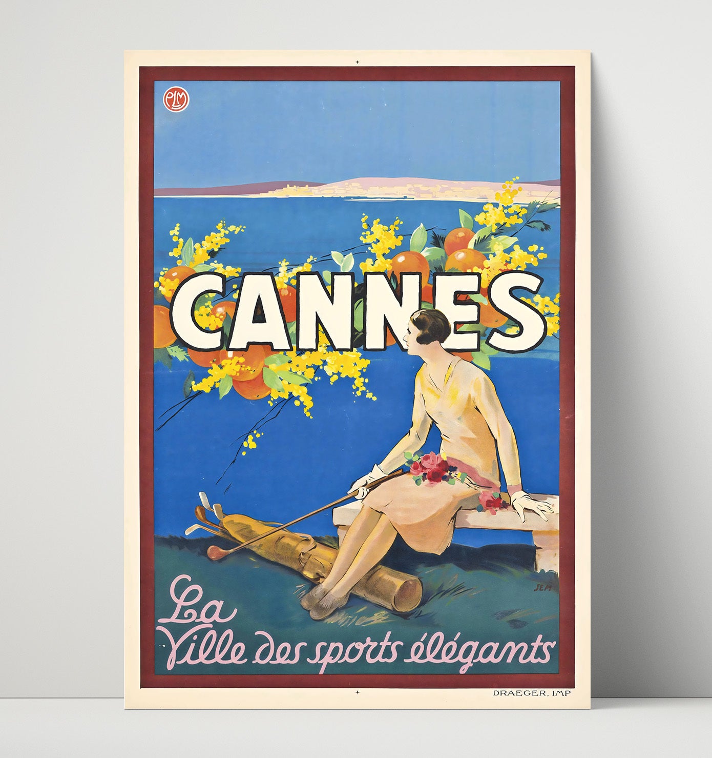 Cannes Sports Elegants Vintage Travel Print 16x20 Unframed Print travel wall art print