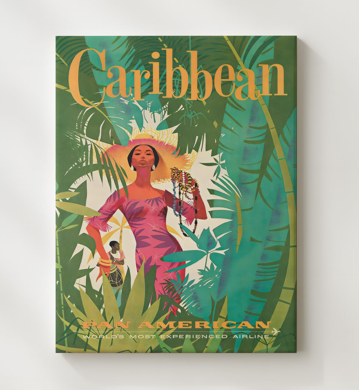 Caribbean Pan Am - Design 2 - Travel - 20x24 Canvas