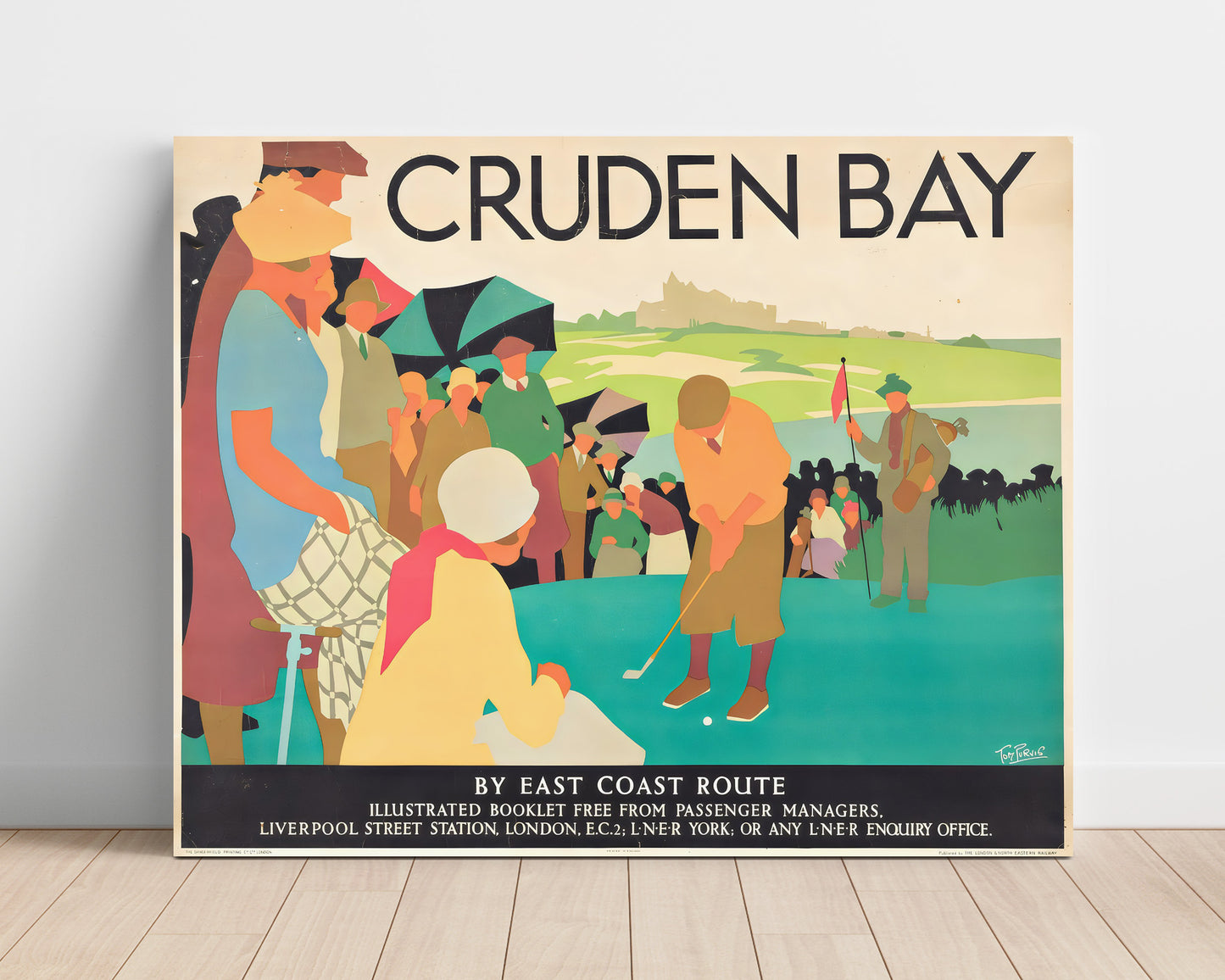 Cruden Bay Golf Vintage Travel Print 16x20 Unframed Print travel wall art print