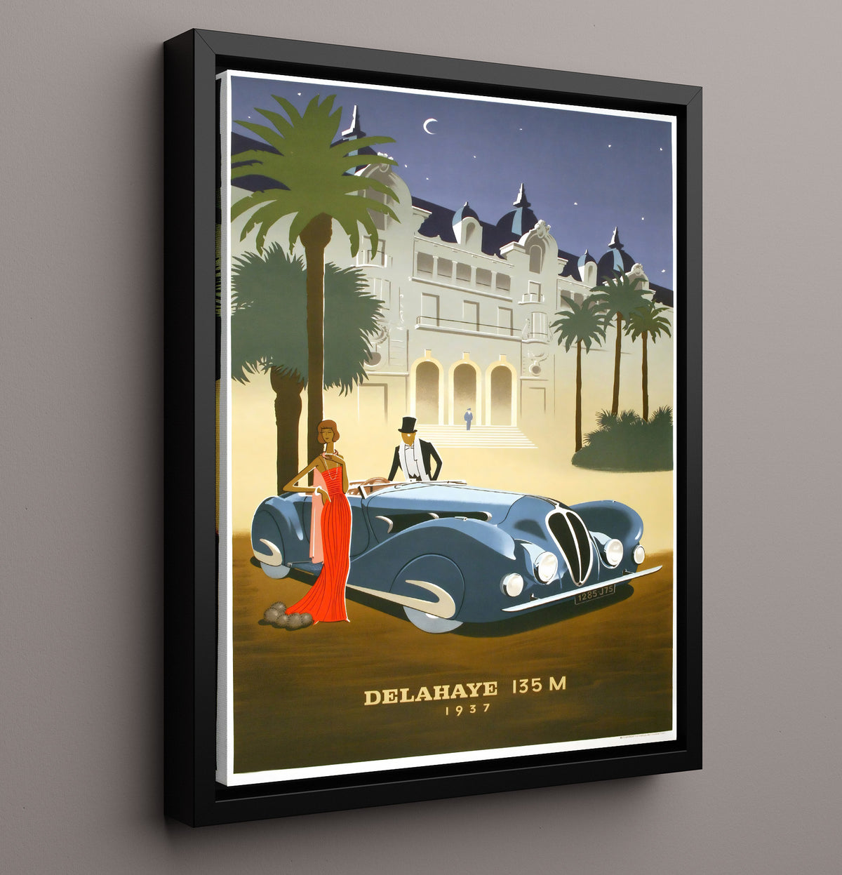 Delahaye 1937 Luxury Car - Travel - 16x20 Framed Canvas