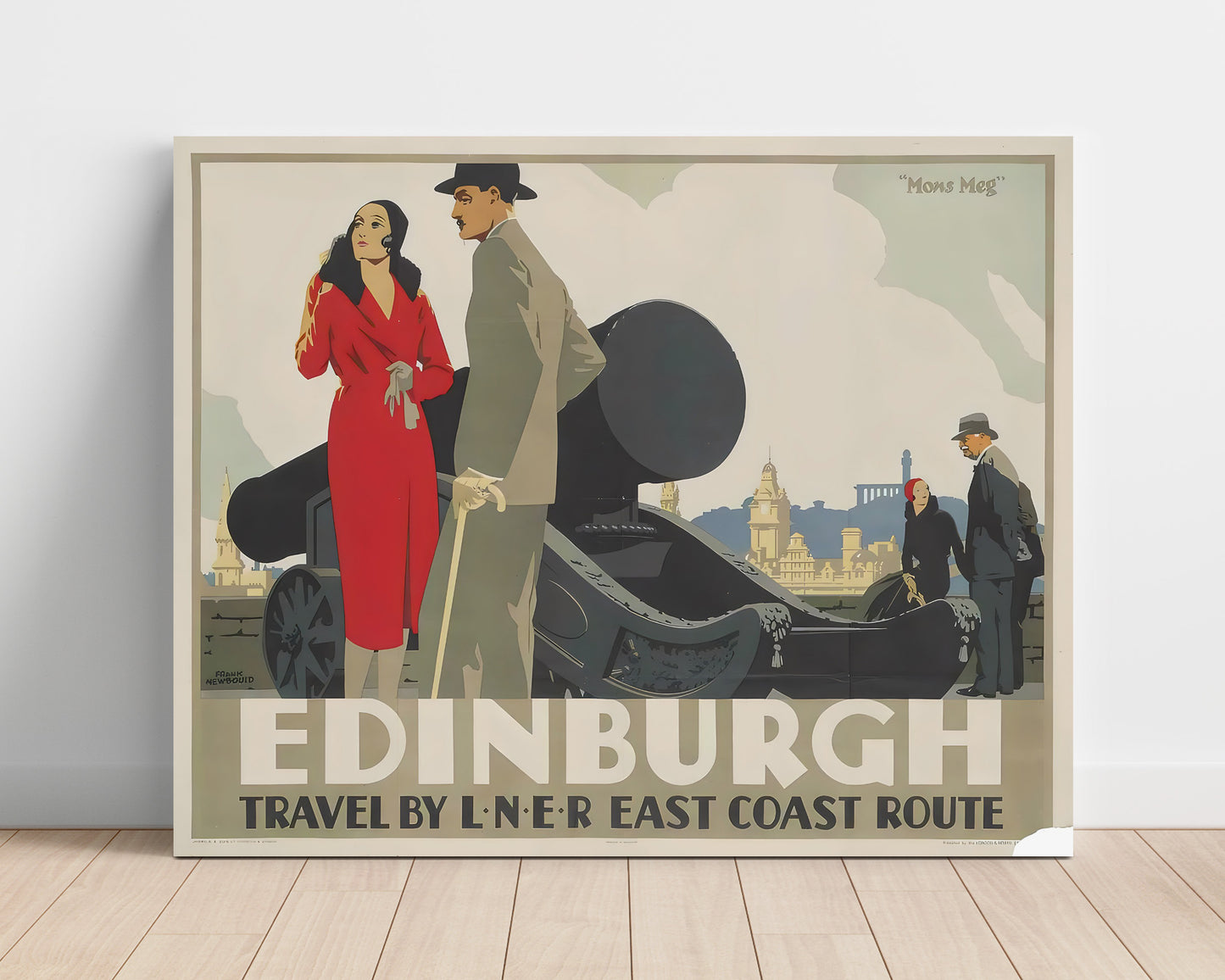 Edinburgh Mons Meg Vintage Travel Print 16x20 Unframed Print travel wall art print
