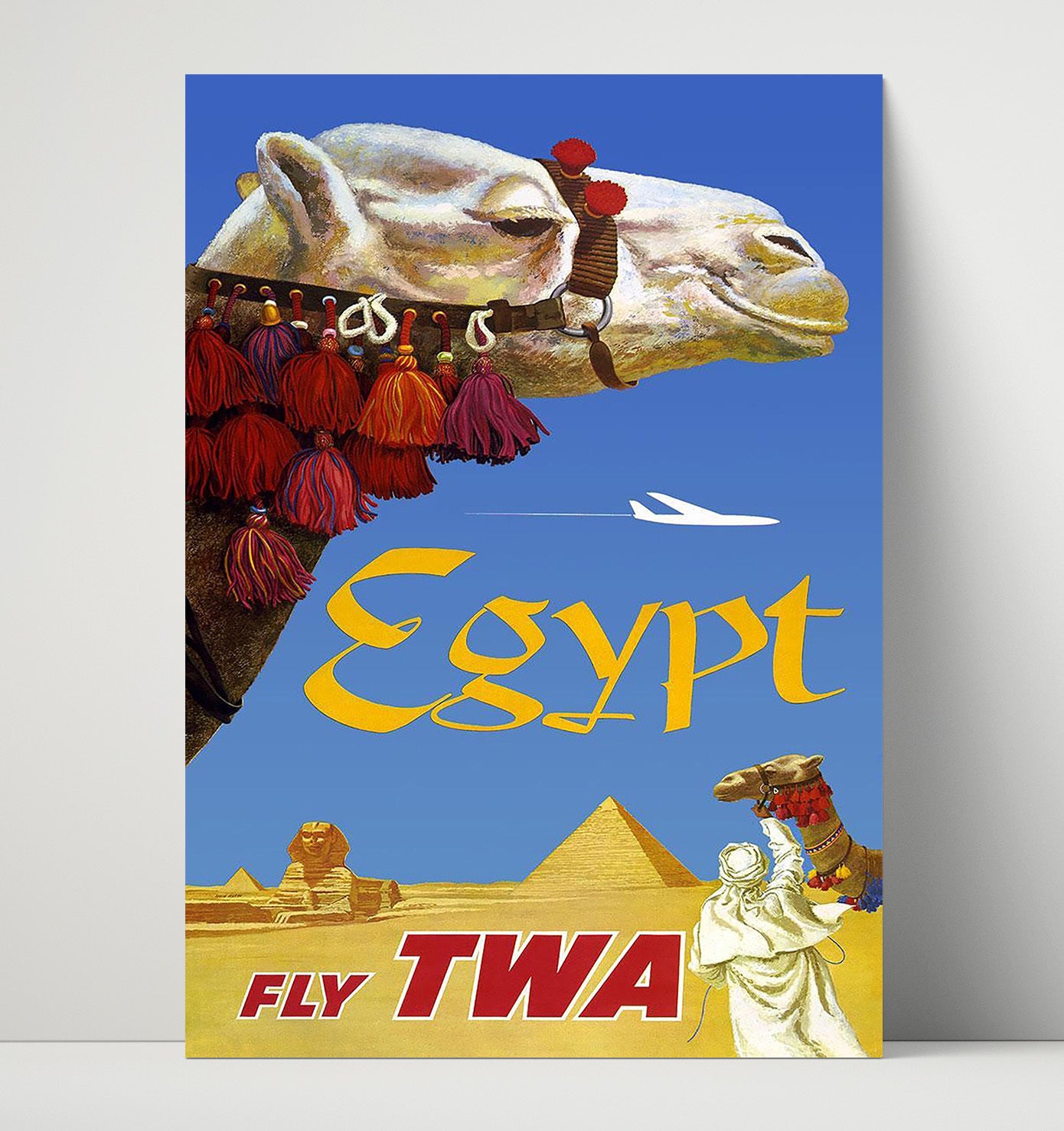 Egypt TWA Airlines Vintage Travel Print 16x20 Unframed Print travel wall art print