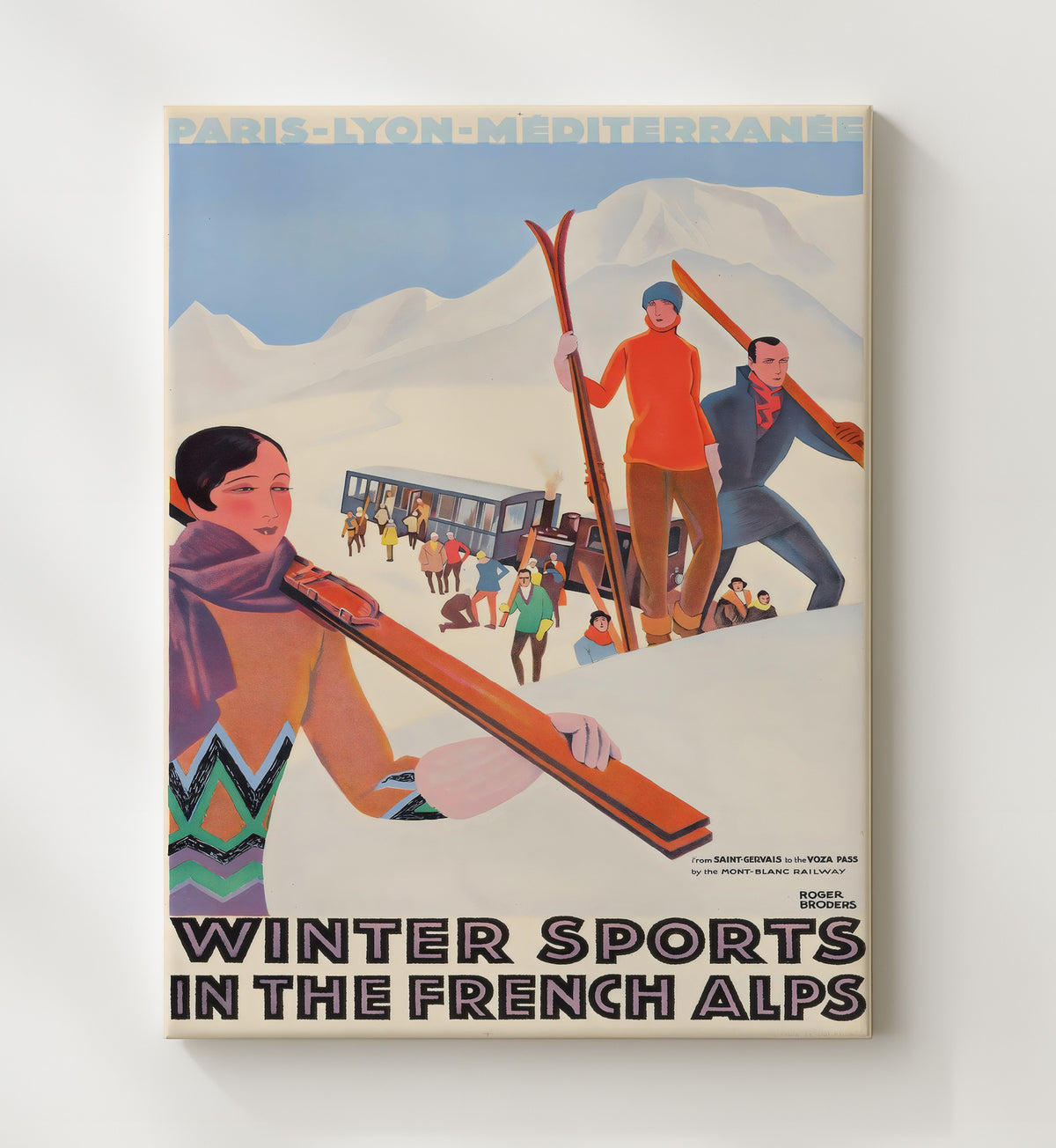 French Alps Winter Sports - Travel - 20x24 Canvas