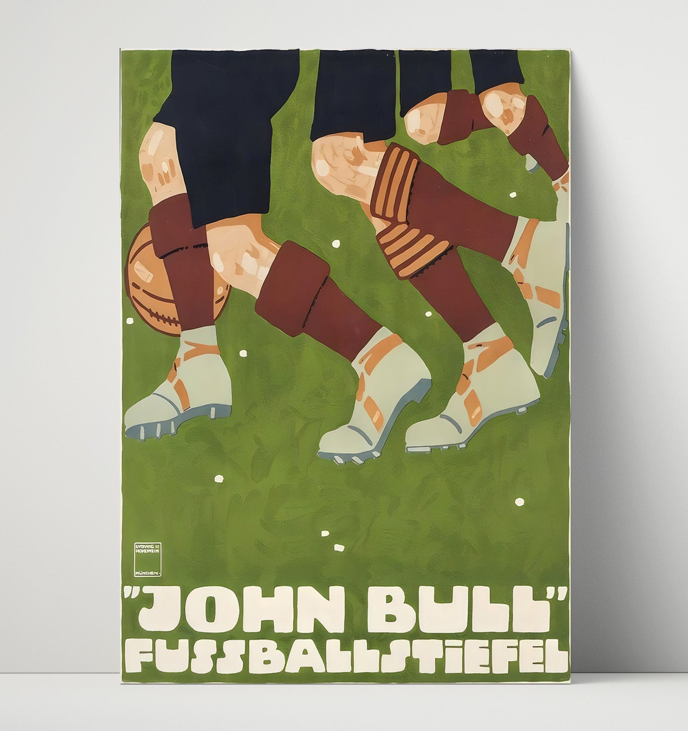 Germany John Bull Football Vintage Travel Print 16x20 Unframed Print travel wall art print