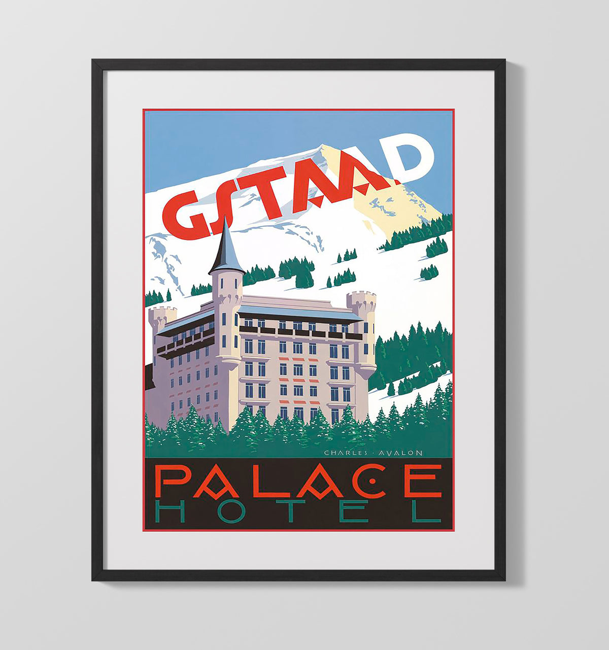 Gstaad Palace Hotel - Travel - 16x20 Gallery Frame