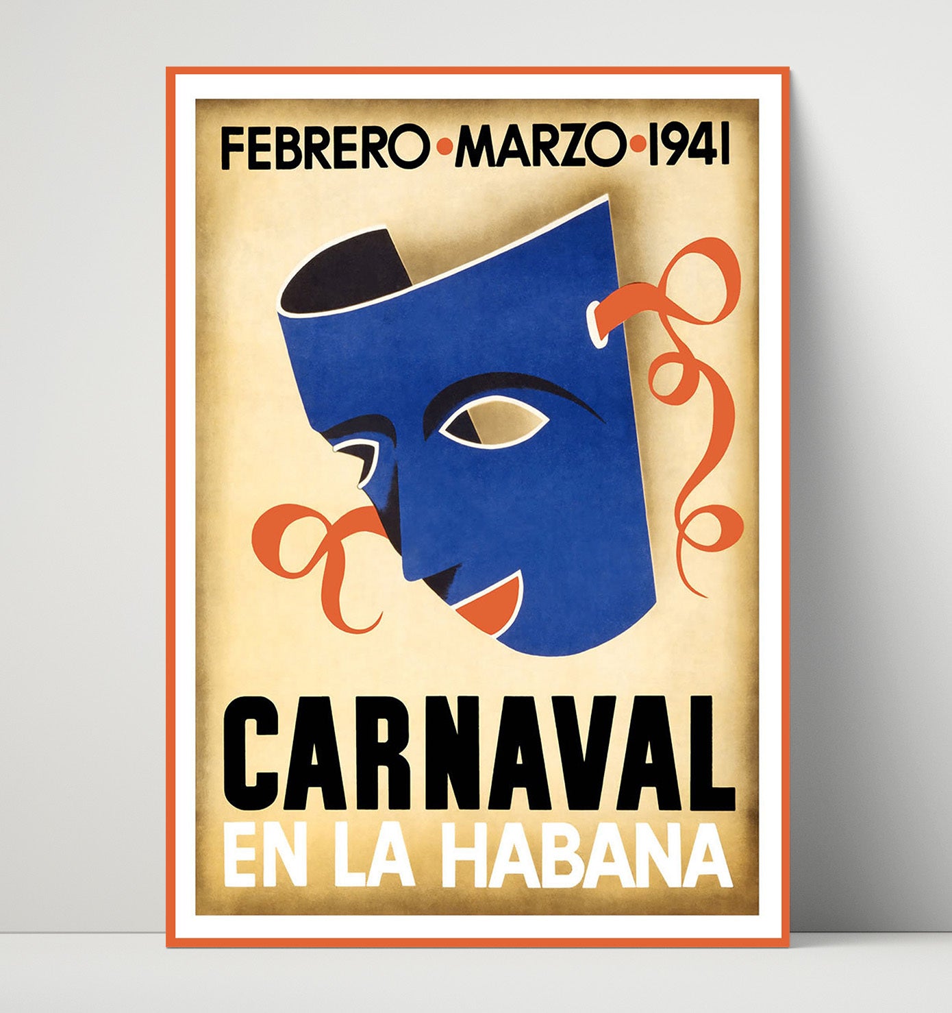 Havana Carnaval 1941 Vintage Travel Print 16x20 Unframed Print travel wall art print