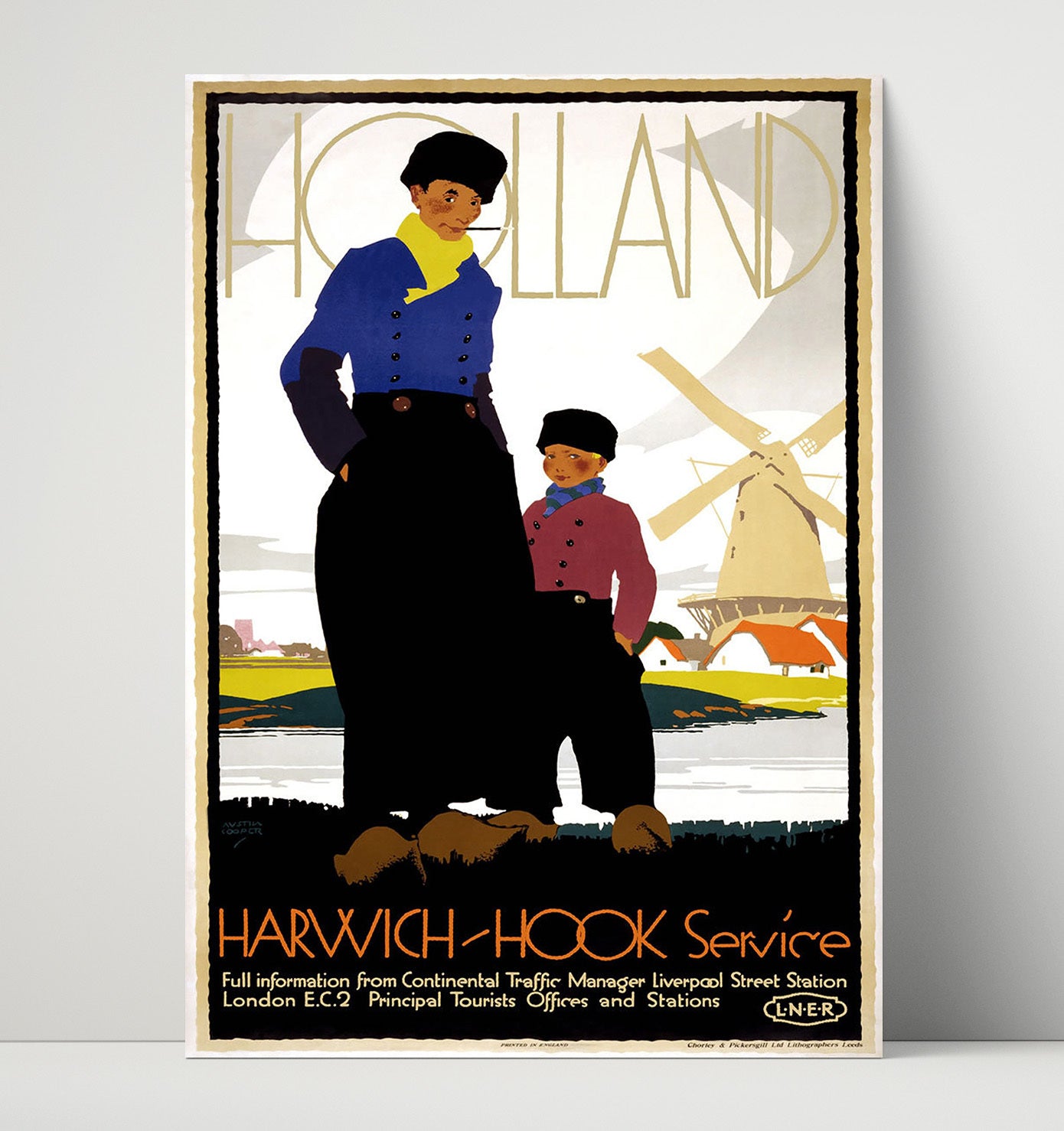 Holland Harwich Hook Vintage Travel Print 16x20 Unframed Print travel wall art print