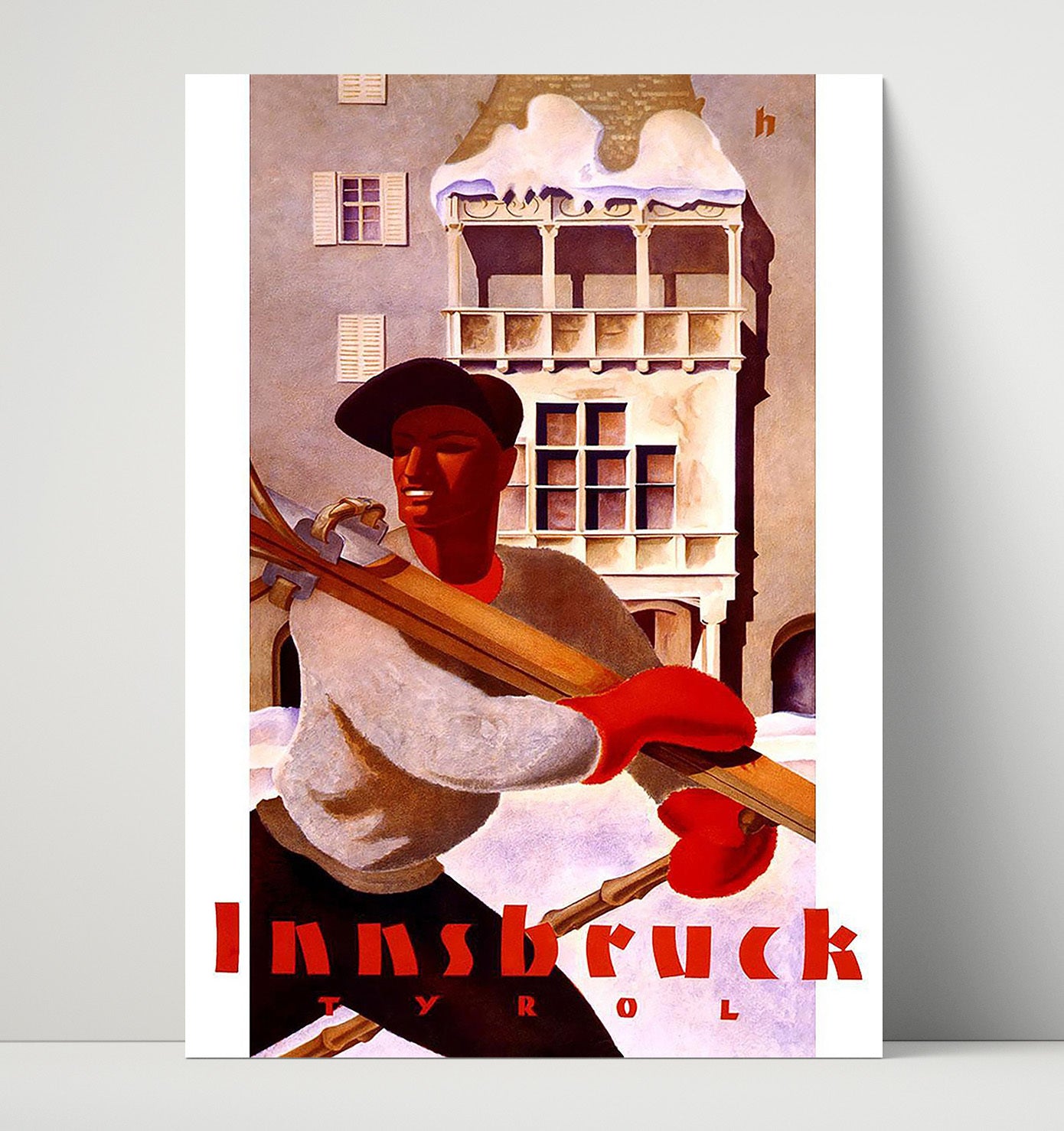 Innsbruck Tyrol Vintage Travel Print 16x20 Unframed Print travel wall art print