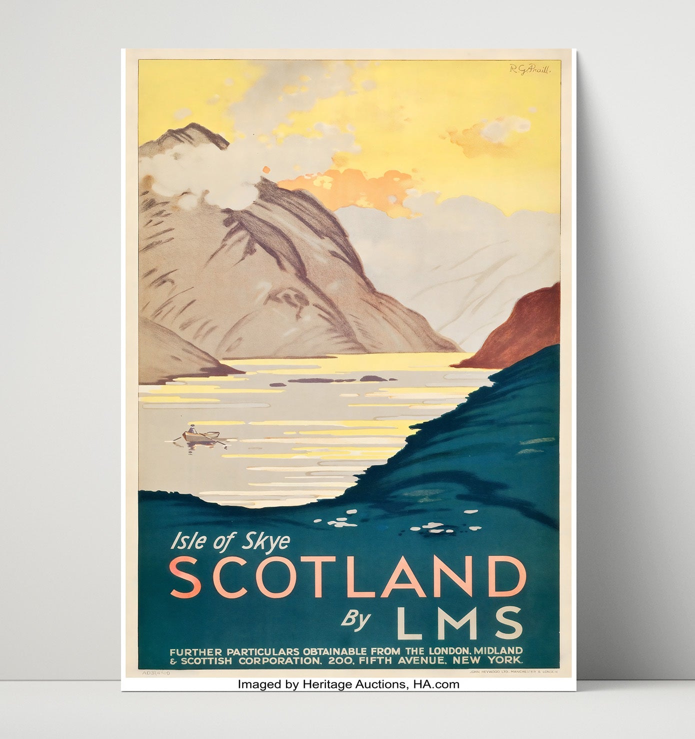 Isle of Skye Scotland Vintage Travel Print 16x20 Unframed Print travel wall art print