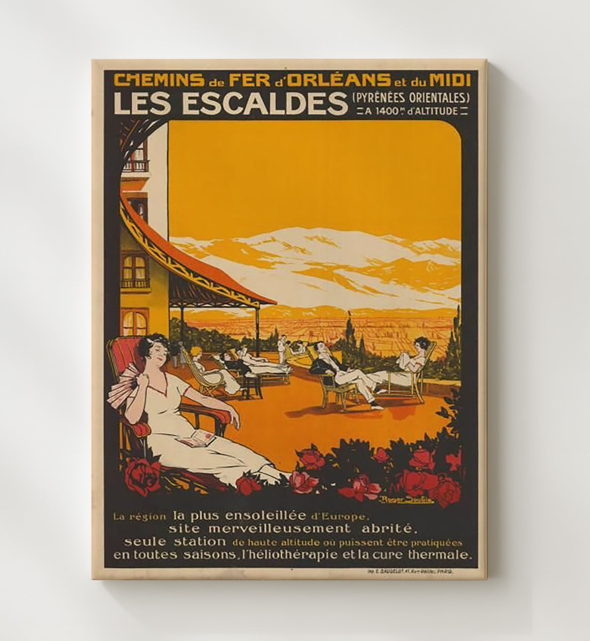 Les Escaldes Pyrenees - Travel - 20x24 Canvas