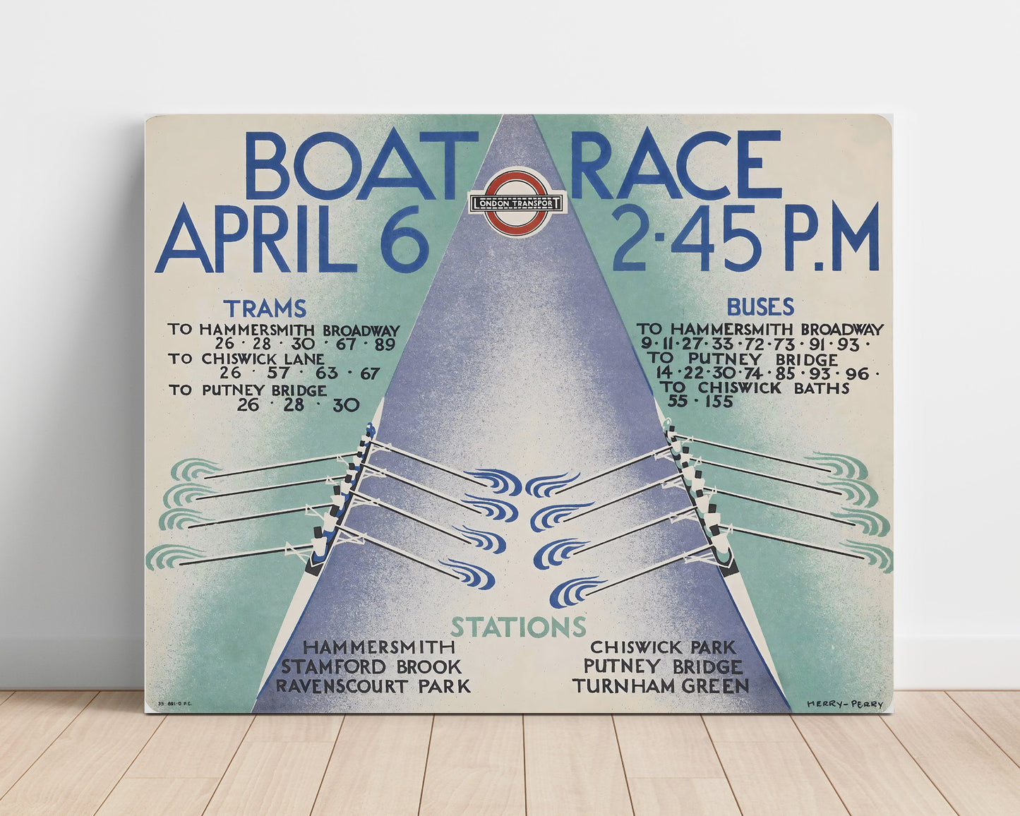 London Boat Race 2 Vintage Travel Print 16x20 Unframed Print travel wall art print