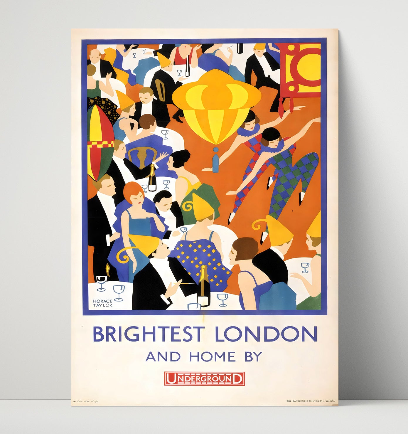 London Brightest London Underground Vintage Travel Print 16x20 Unframed Print travel wall art print