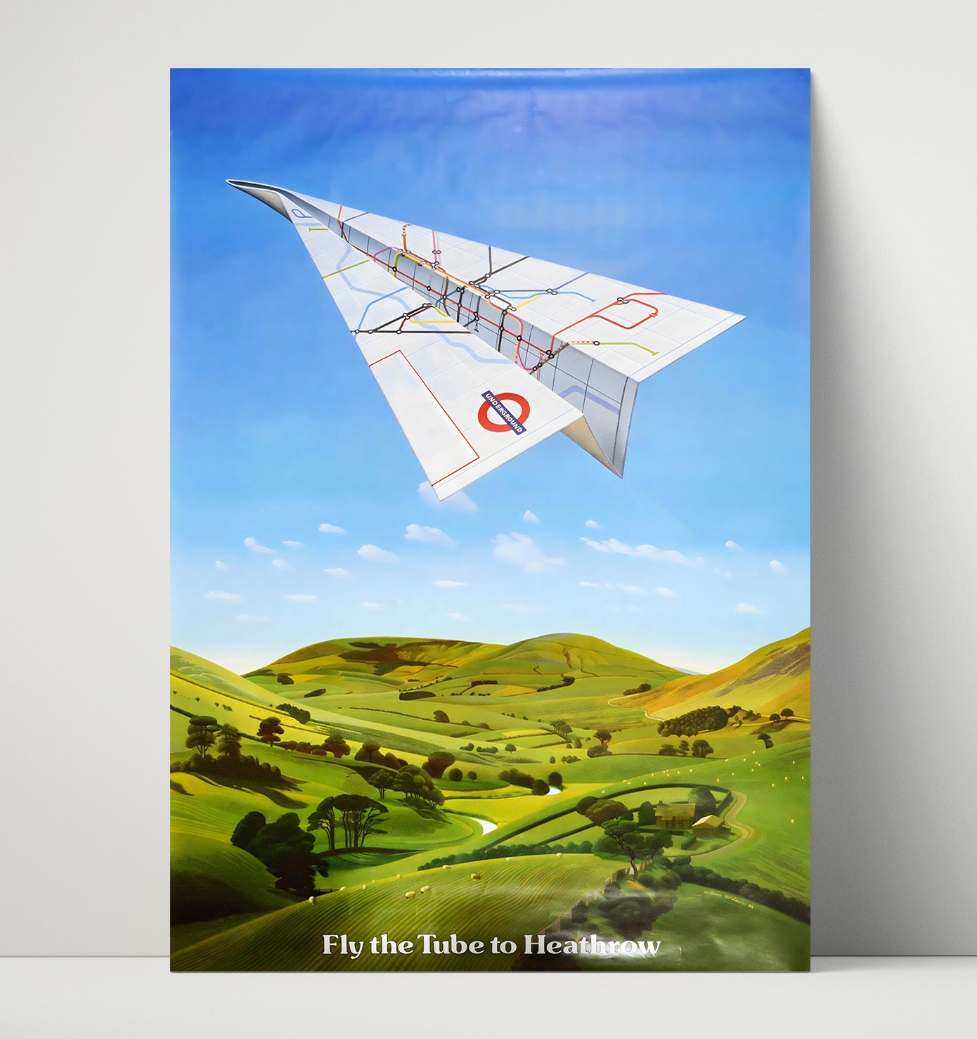 London Fly the Tube Vintage Travel Print 16x20 Unframed Print travel wall art print