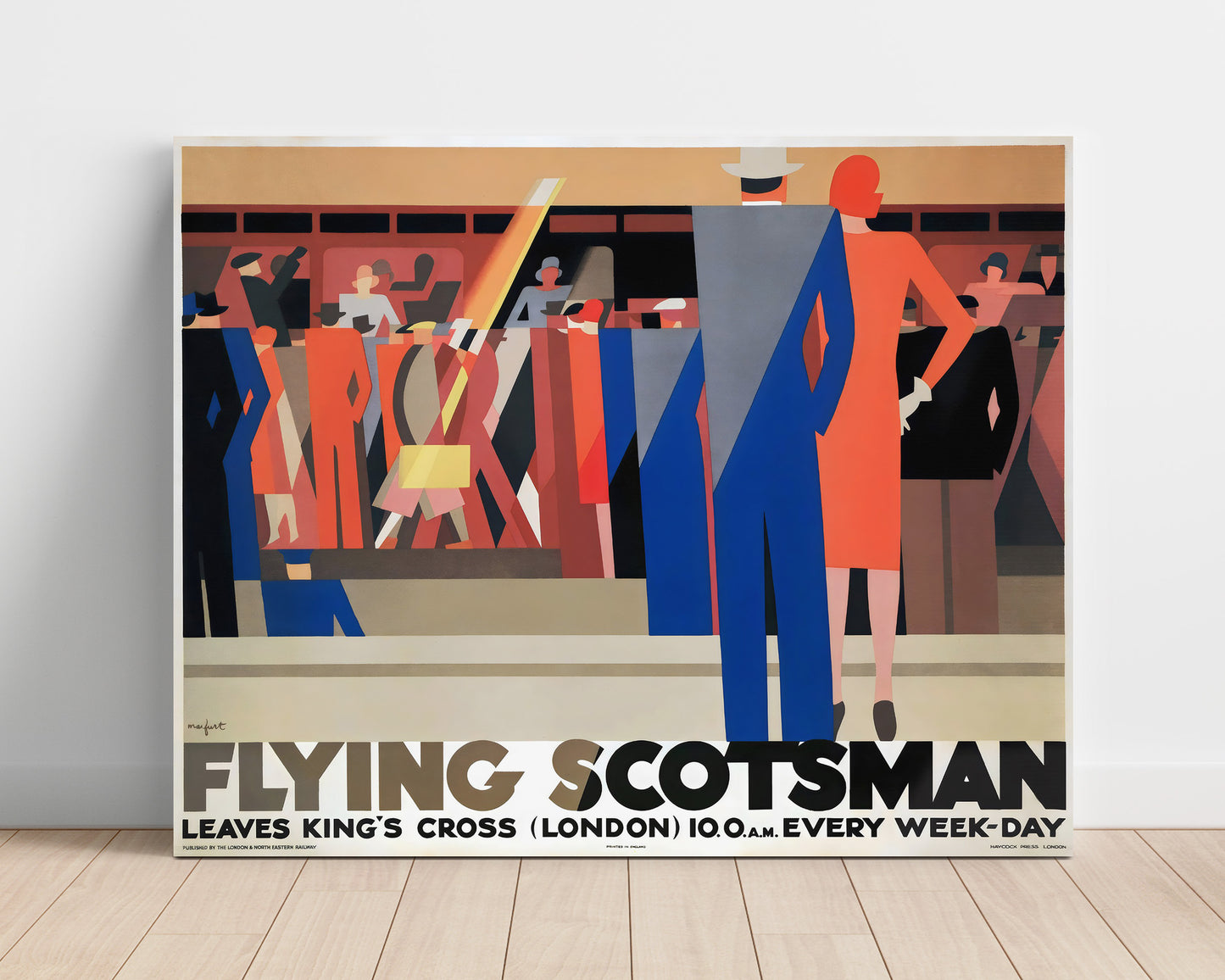 London Flying Scotsman Vintage Travel Print 16x20 Unframed Print travel wall art print