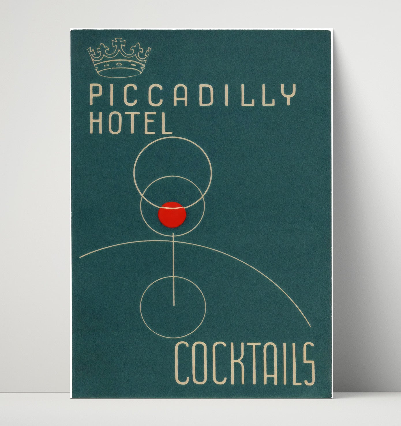 London Piccadilly Hotel Cocktails Vintage Travel Print 16x20 Unframed Print travel wall art print