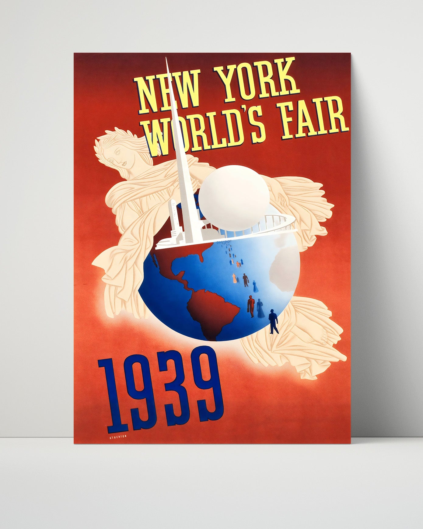 New York Worlds Fair 1939 Vintage Travel Print 16x20 Unframed Print travel wall art print