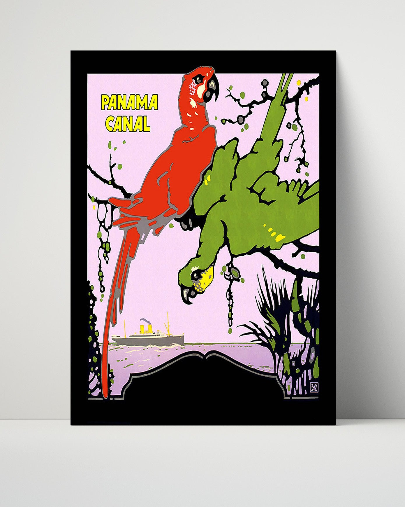 Panama Canal Vintage Travel Print 16x20 Unframed Print travel wall art print