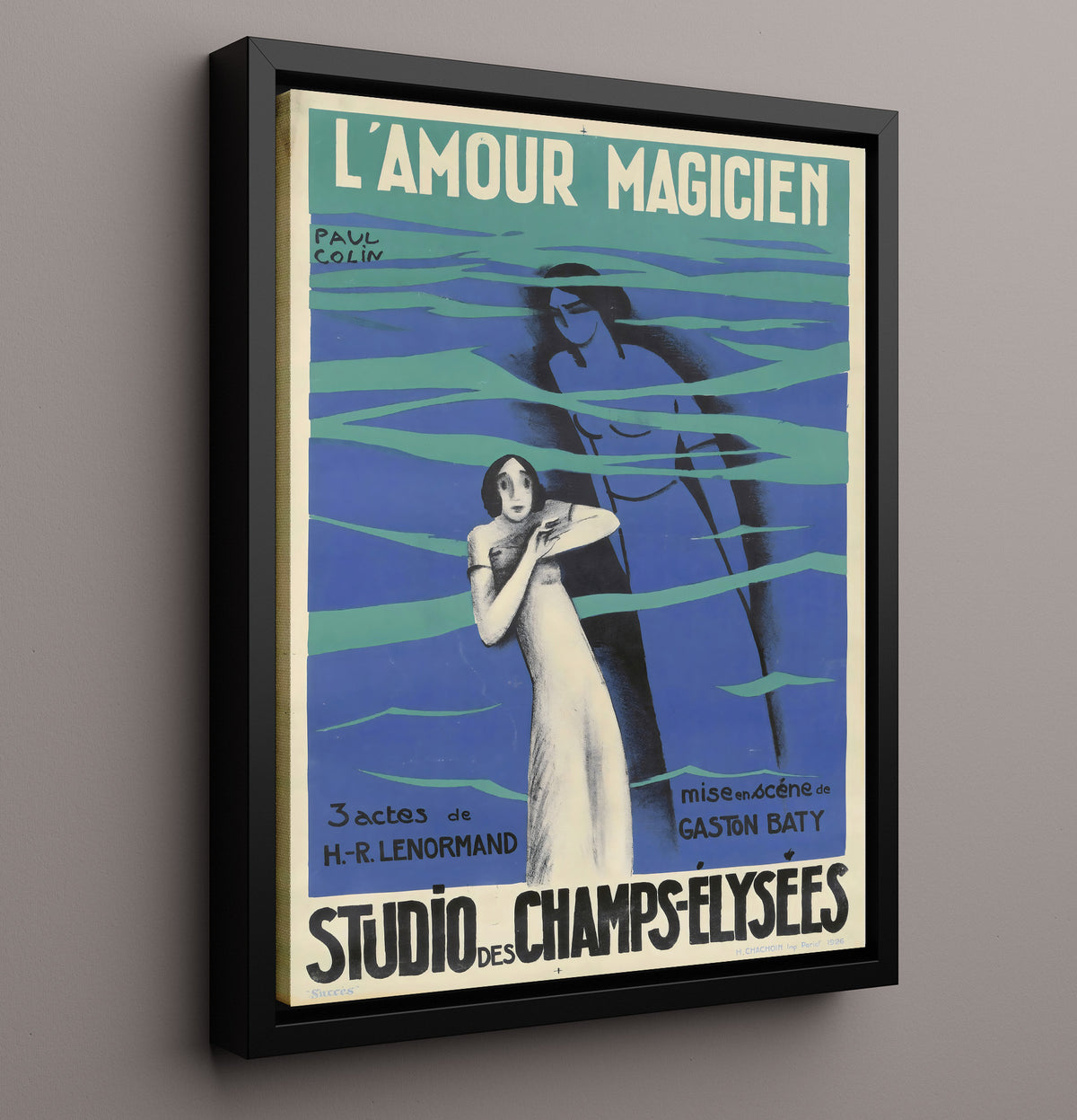 Paris LAmour Magicien - Travel - 16x20 Framed Canvas
