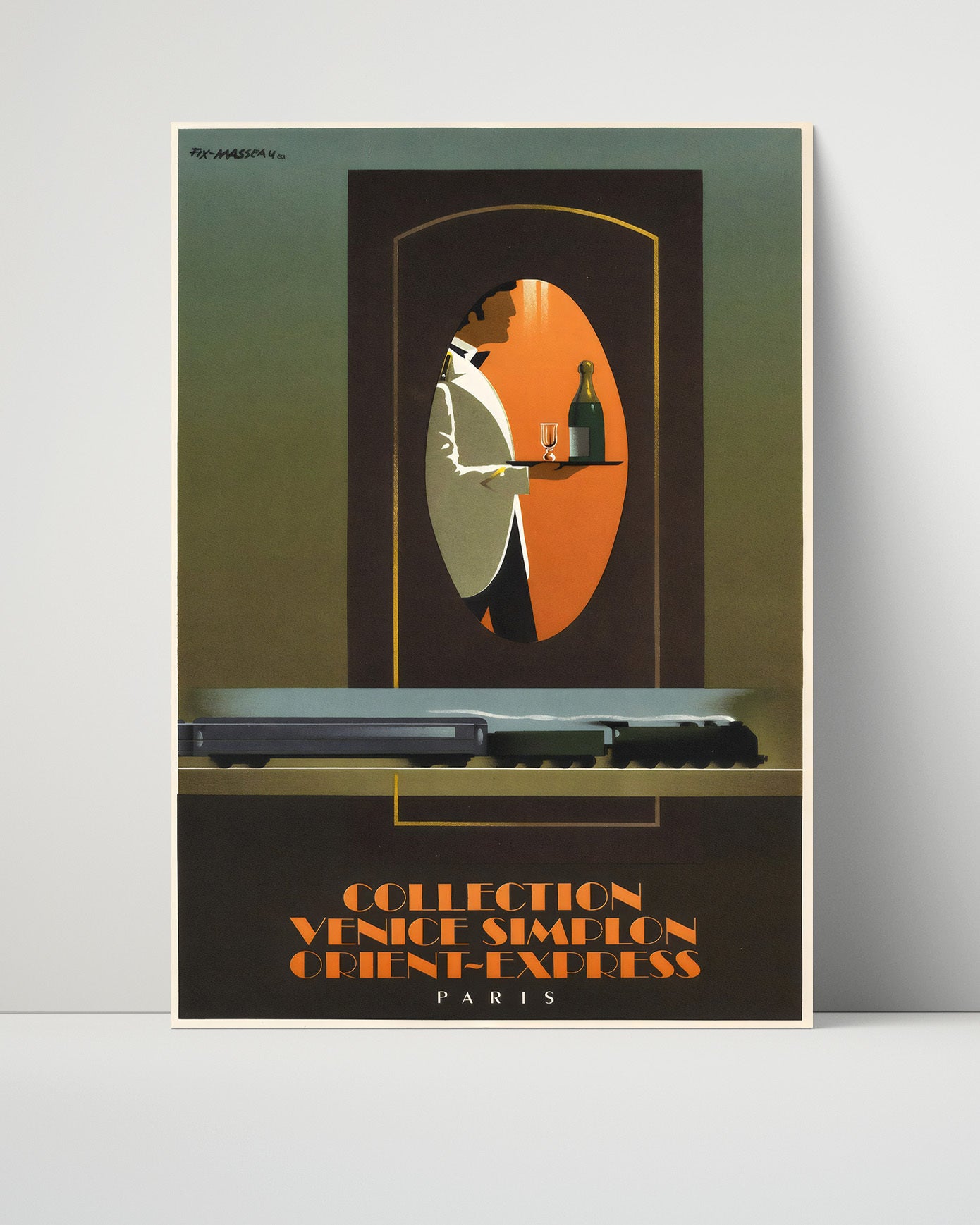 Paris Orient Express Vintage Travel Print 16x20 Unframed Print travel wall art print