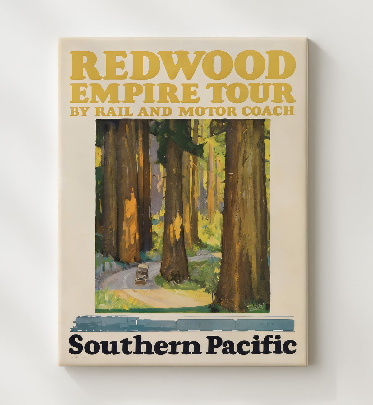 Redwood Southern Pacific - Travel - 20x24 Canvas