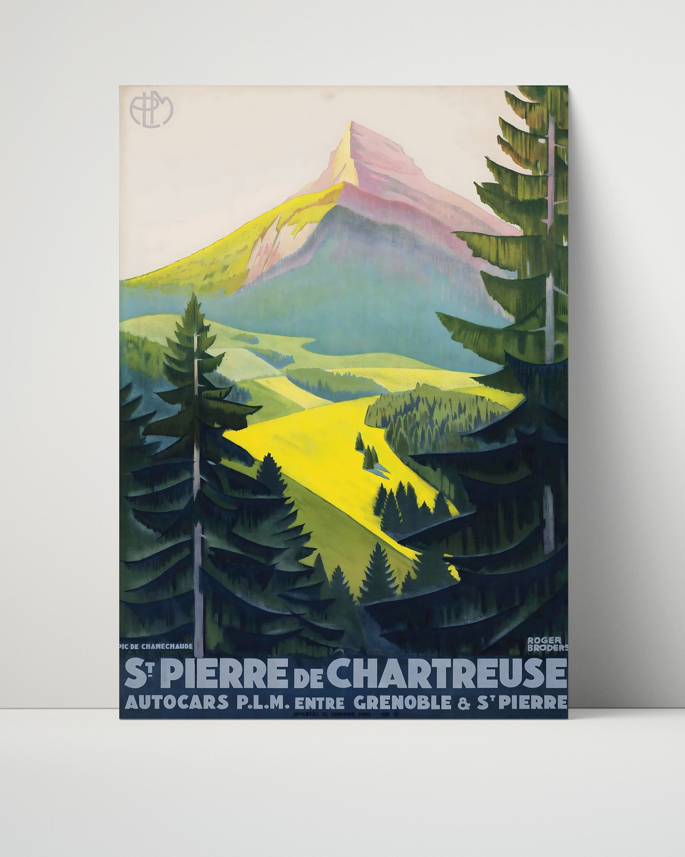Saint Pierre de Chartreuse French Alps Vintage Travel Print 16x20 Unframed Print travel wall art print