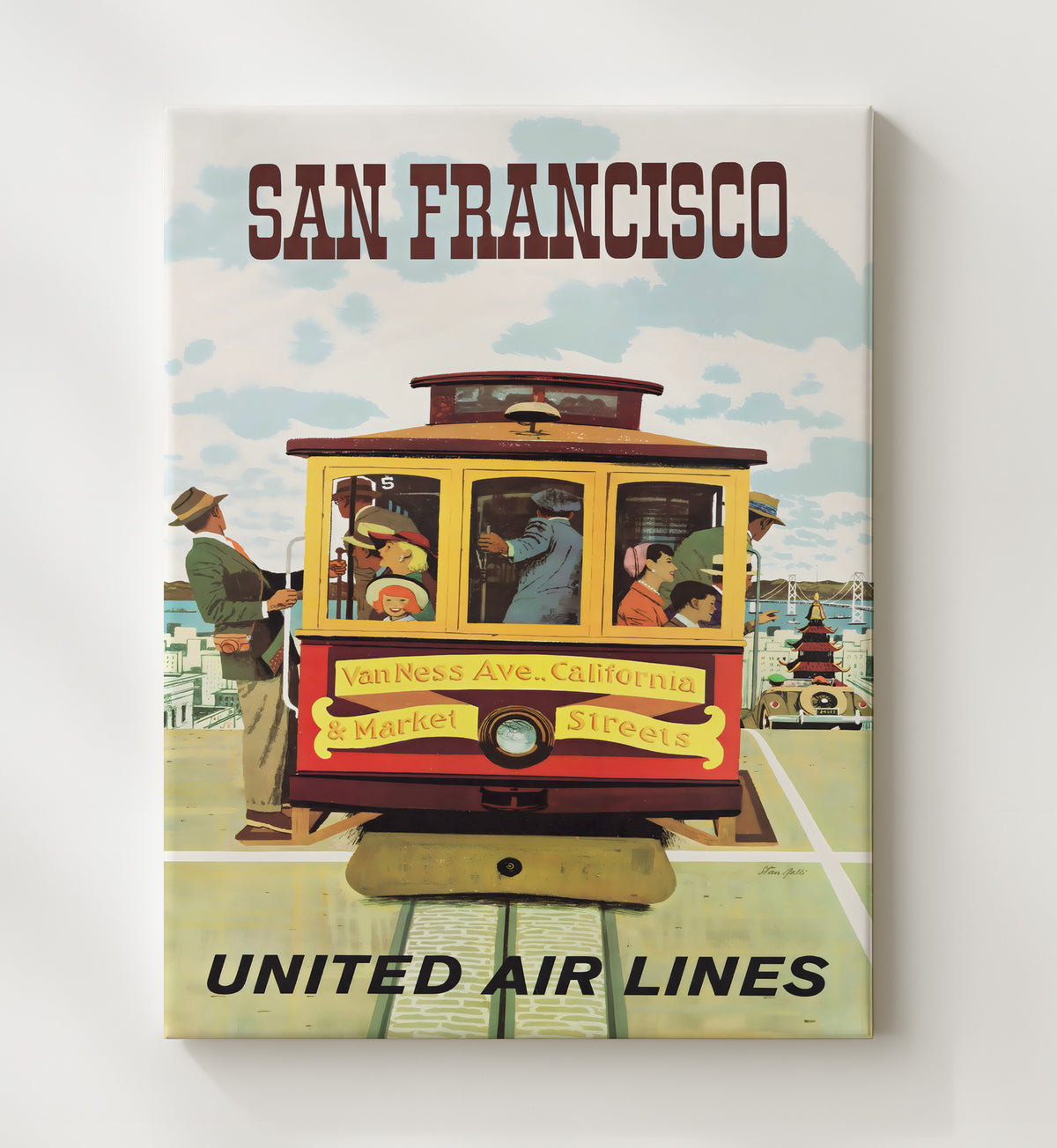 San Francisco Cable Car - Travel - 20x24 Canvas