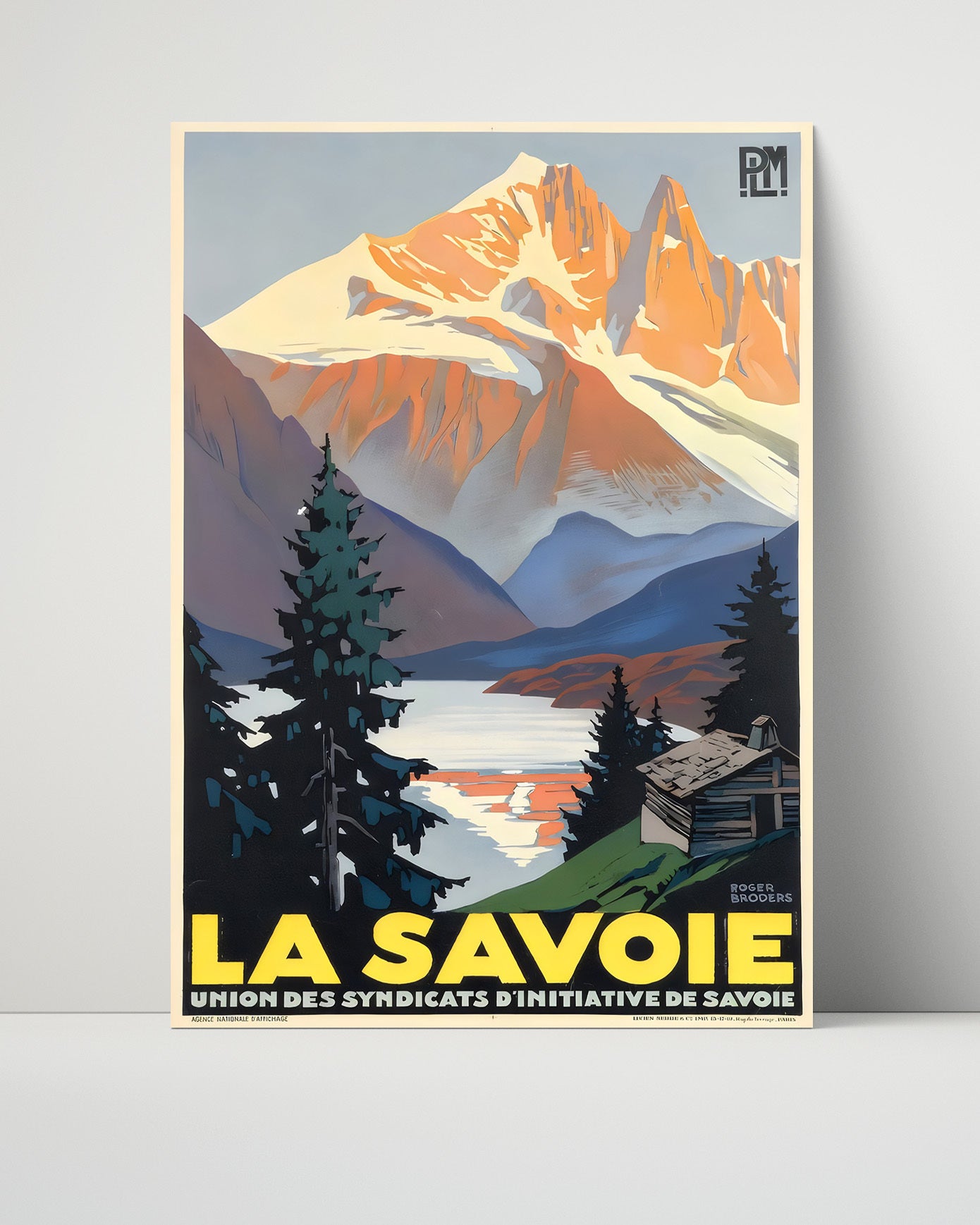 Savoie French Alps Vintage Travel Print 16x20 Unframed Print travel wall art print