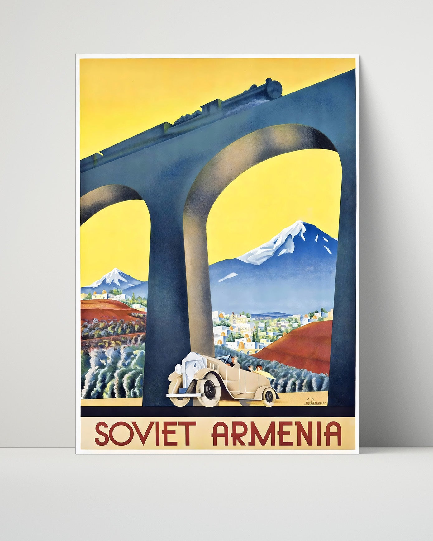 Soviet Armenia Railway Vintage Travel Print 16x20 Unframed Print travel wall art print