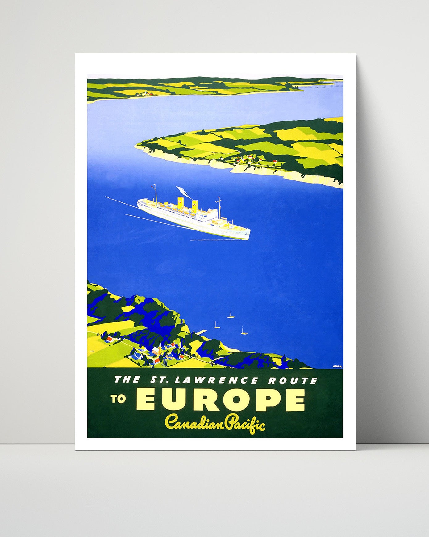 St. Lawrence Canadian Pacific Vintage Travel Print 16x20 Unframed Print travel wall art print