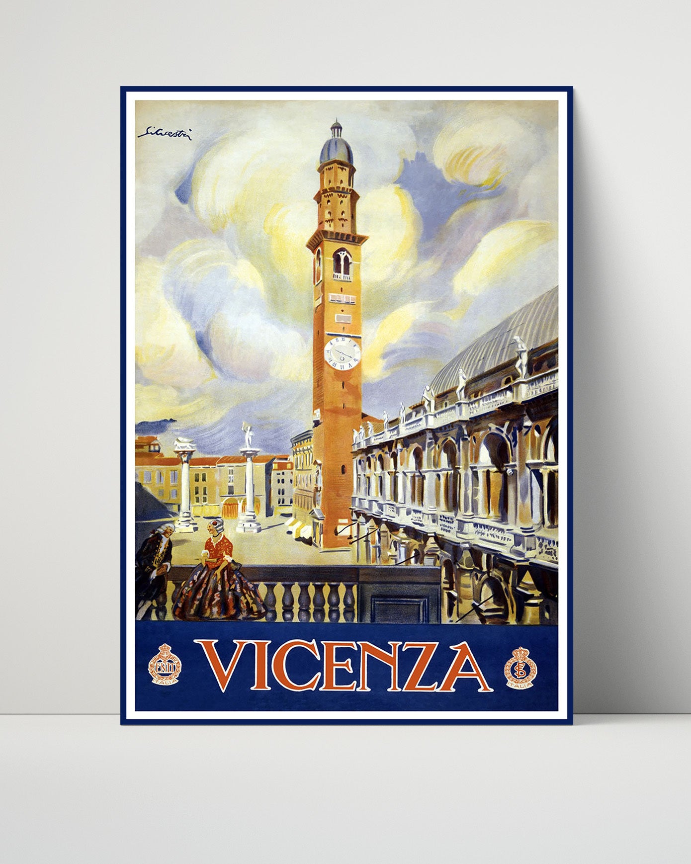 Vicenza Italy Vintage Travel Print 16x20 Unframed Print travel wall art print