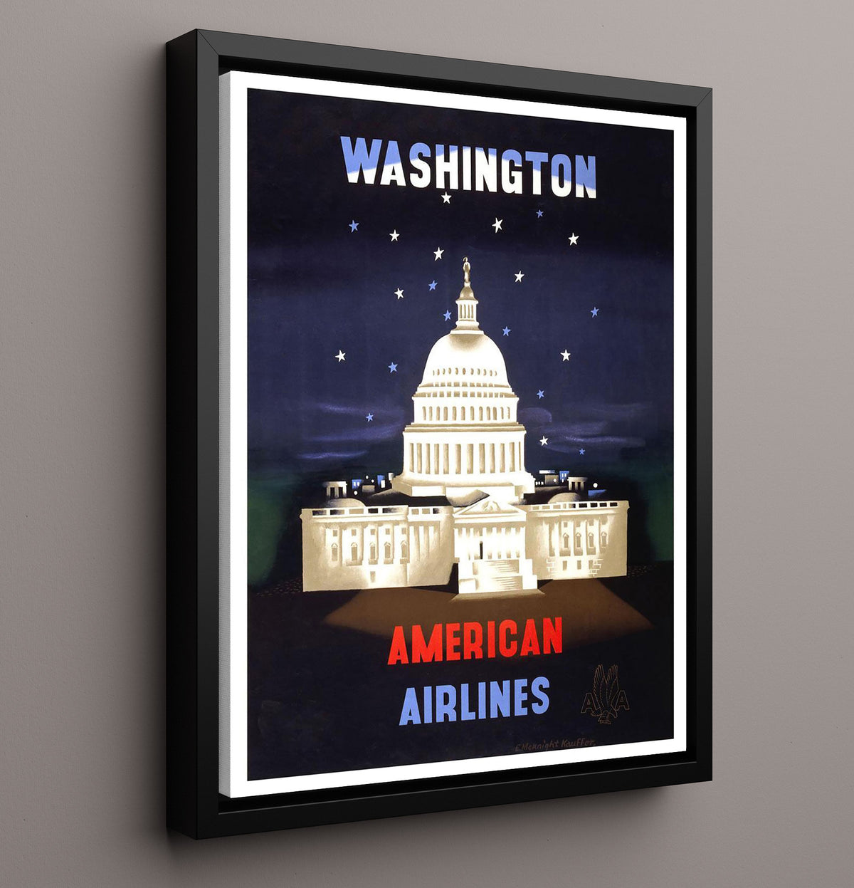 Washington DC Capitol - Travel - 16x20 Framed Canvas