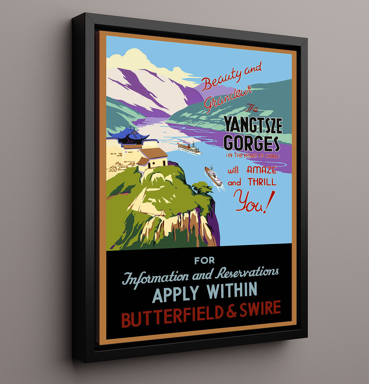 Yangtsze China Apply Within - Travel - 16x20 Framed Canvas