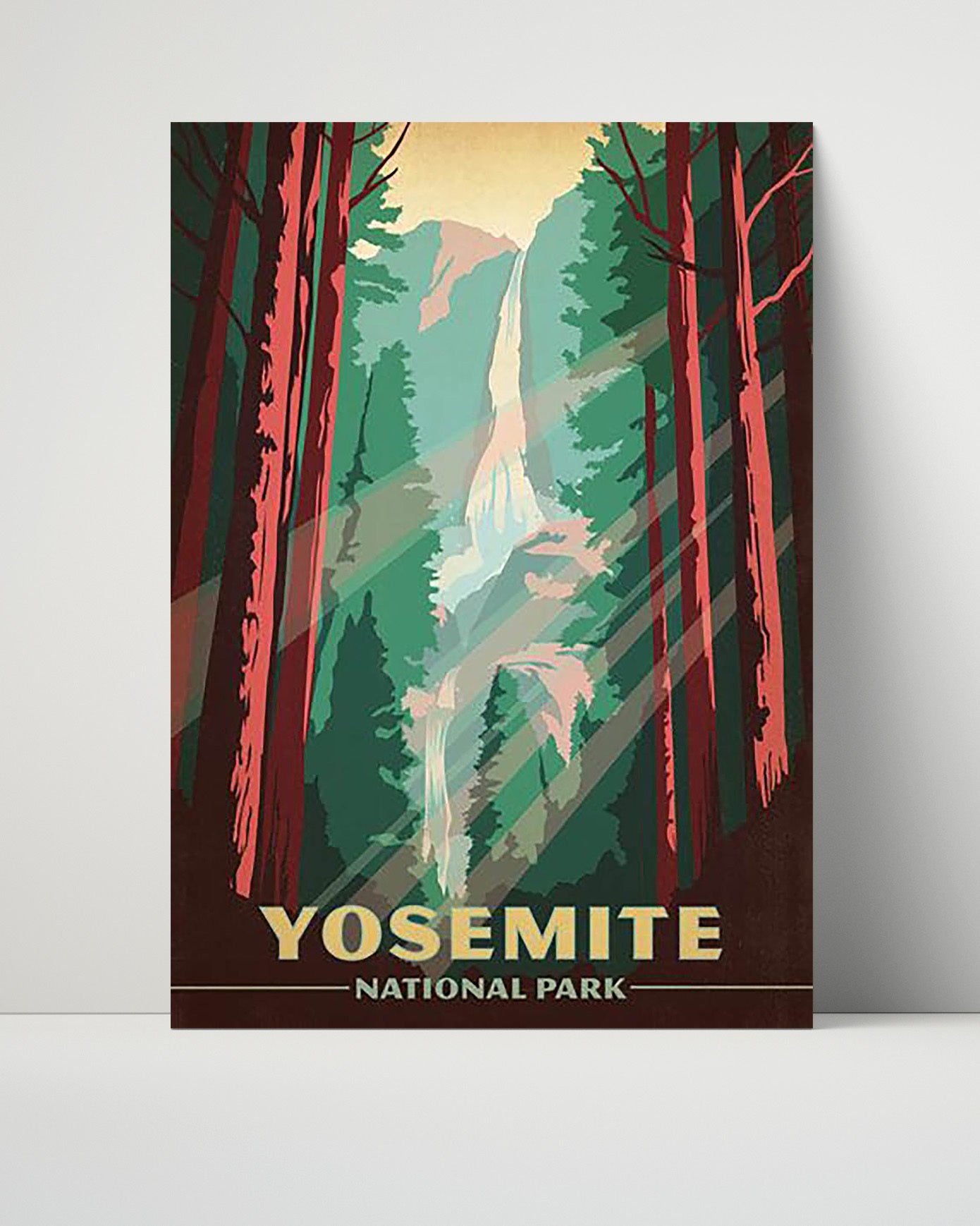 Yosemite National Park Vintage Travel Print 16x20 Unframed Print travel wall art print