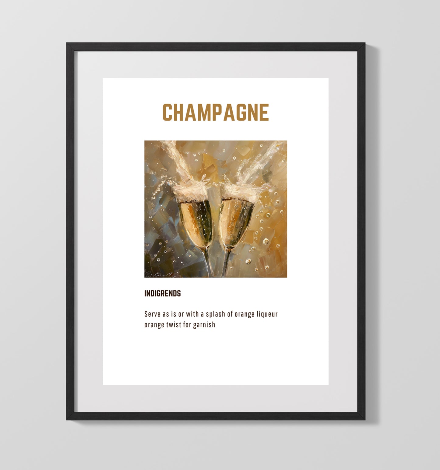 Aviation 16x20 Unframed Print cocktail recipe wall art