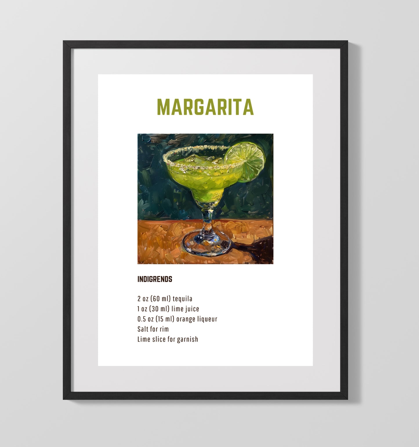 Purple Rain 16x20 Unframed Print cocktail recipe wall art