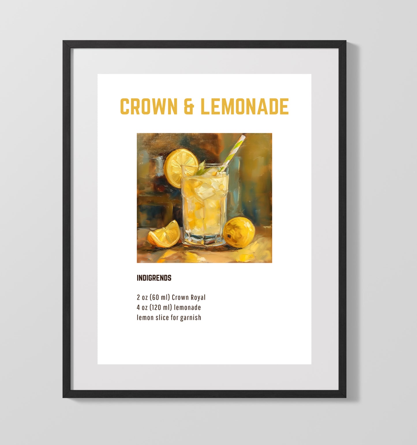 Sangria 16x20 Unframed Print cocktail recipe wall art