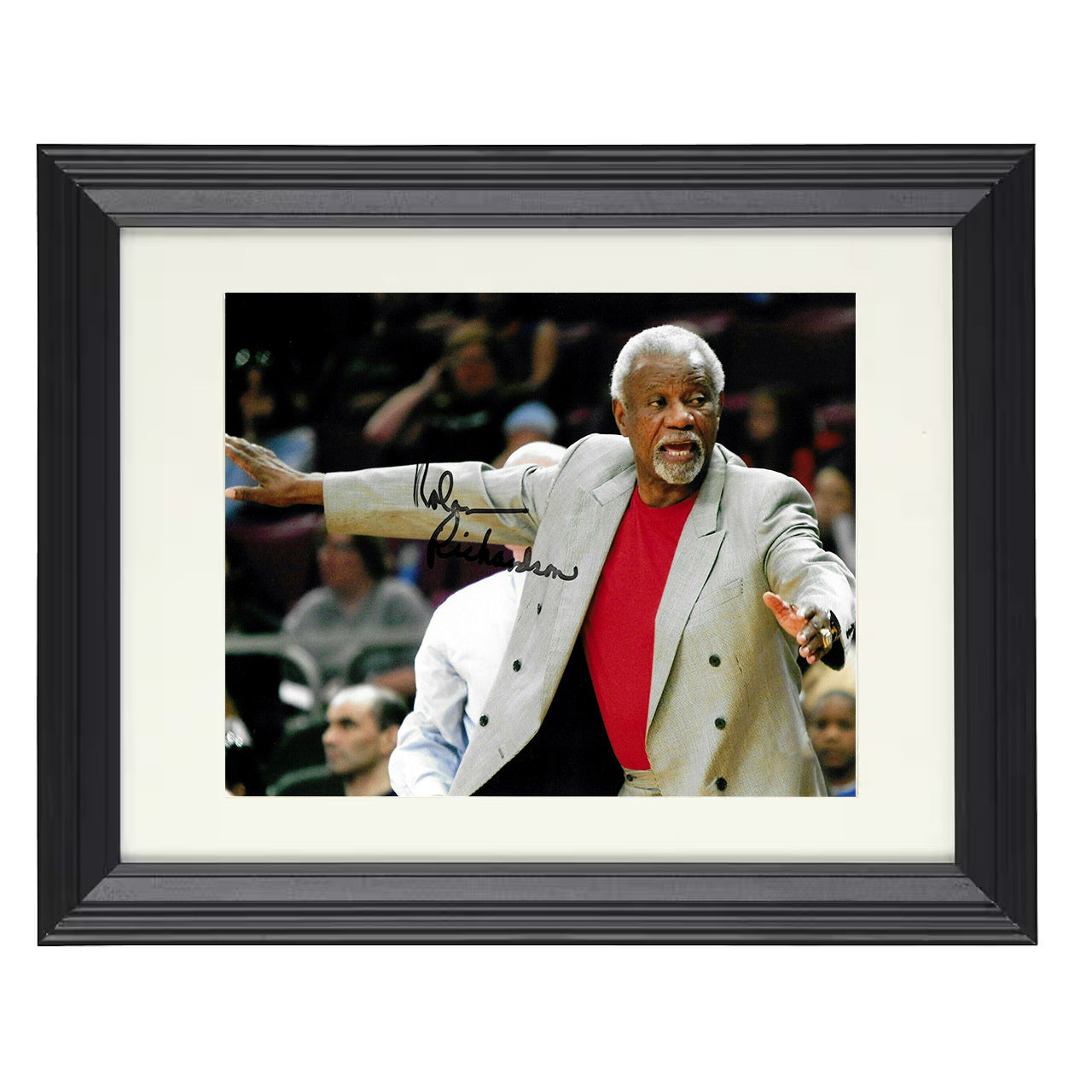 Arkansas – Nolan Richardson Sideline Command – 8x10 black beveled framed college basketball wall art