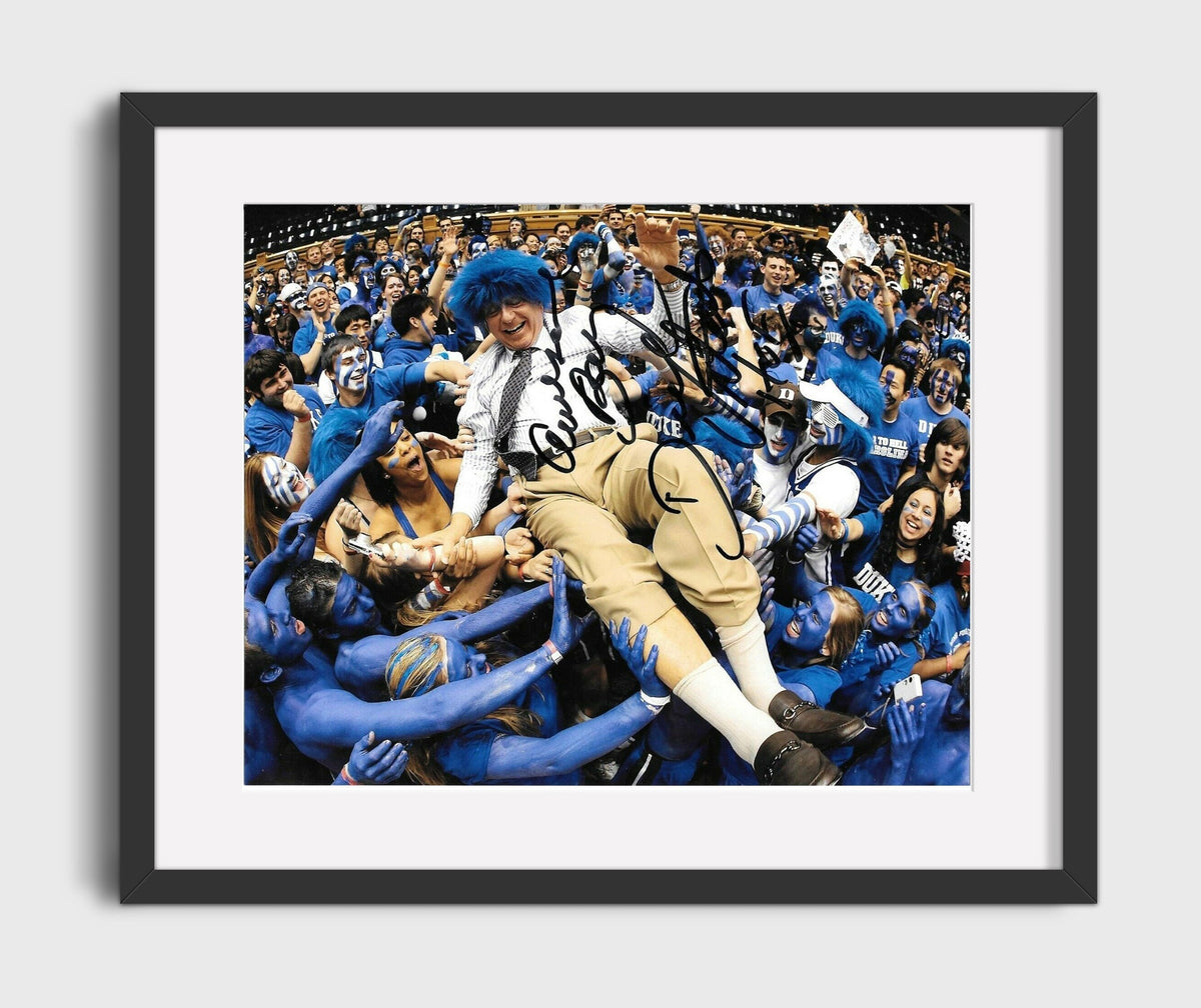Duke Basketball Dick Vitale Crowd Surf Celebration - College Basketball Framed Print