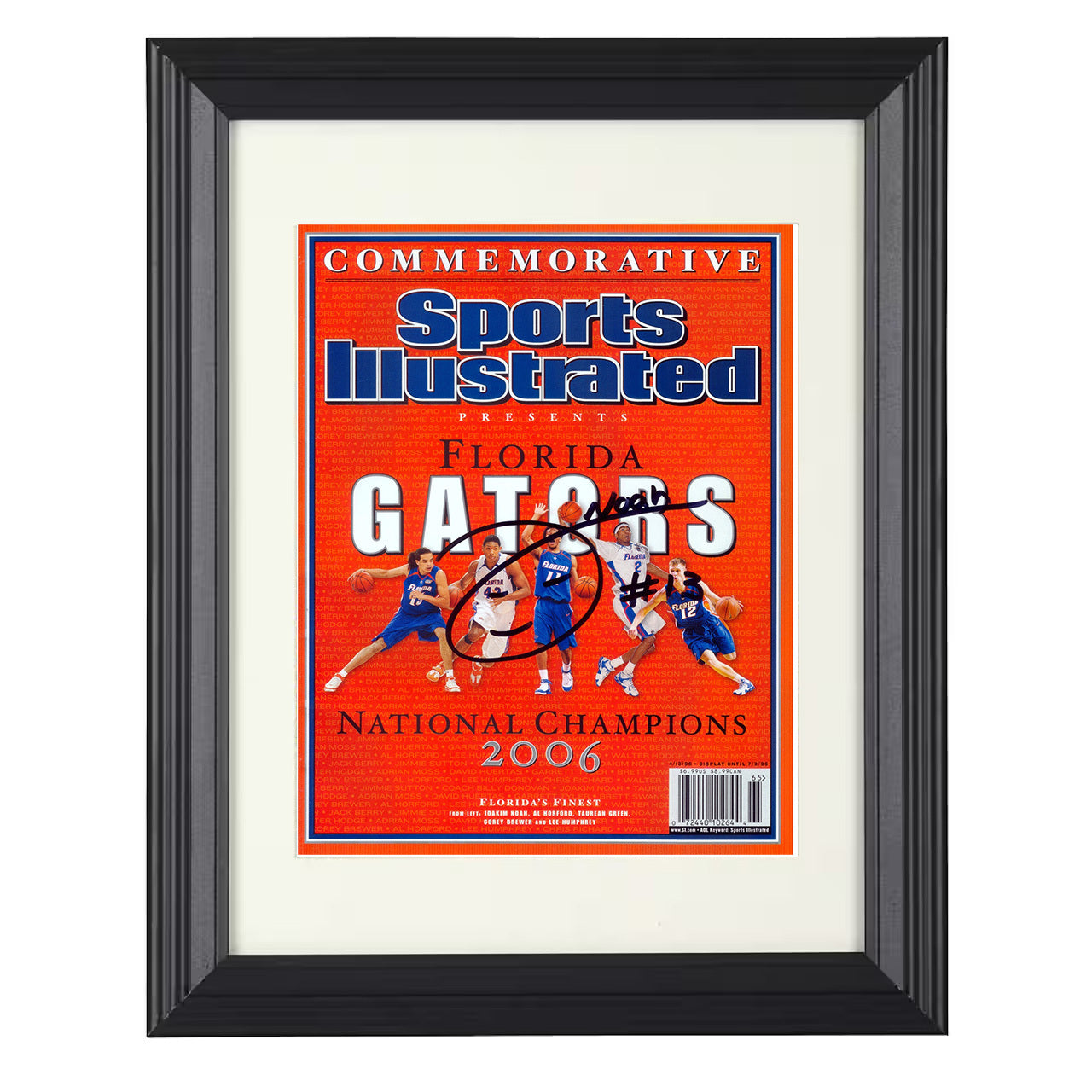 Florida – Joakim Noah Explosive Finish – 8x10 black beveled framed college basketball wall art
