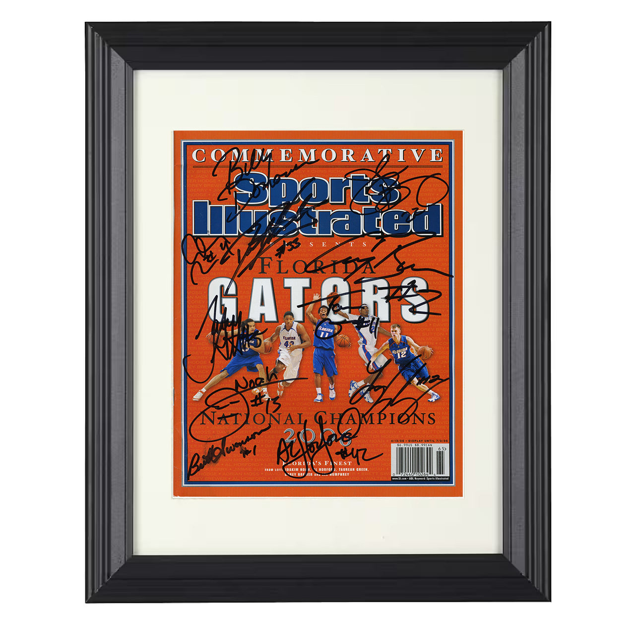 Florida – National Champions Team Commemorative 2006 SI – 8x10 black beveled framed college basketball wall art