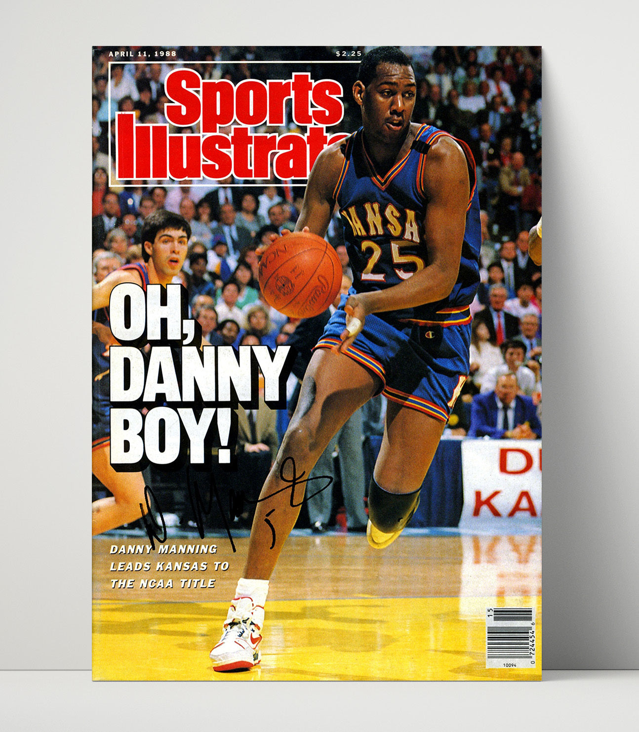 Kansas Basketball Danny Manning SI Cover Title Run 1988 College Basketball Wall Art 16x20 Unframed Print college basketball wall art print