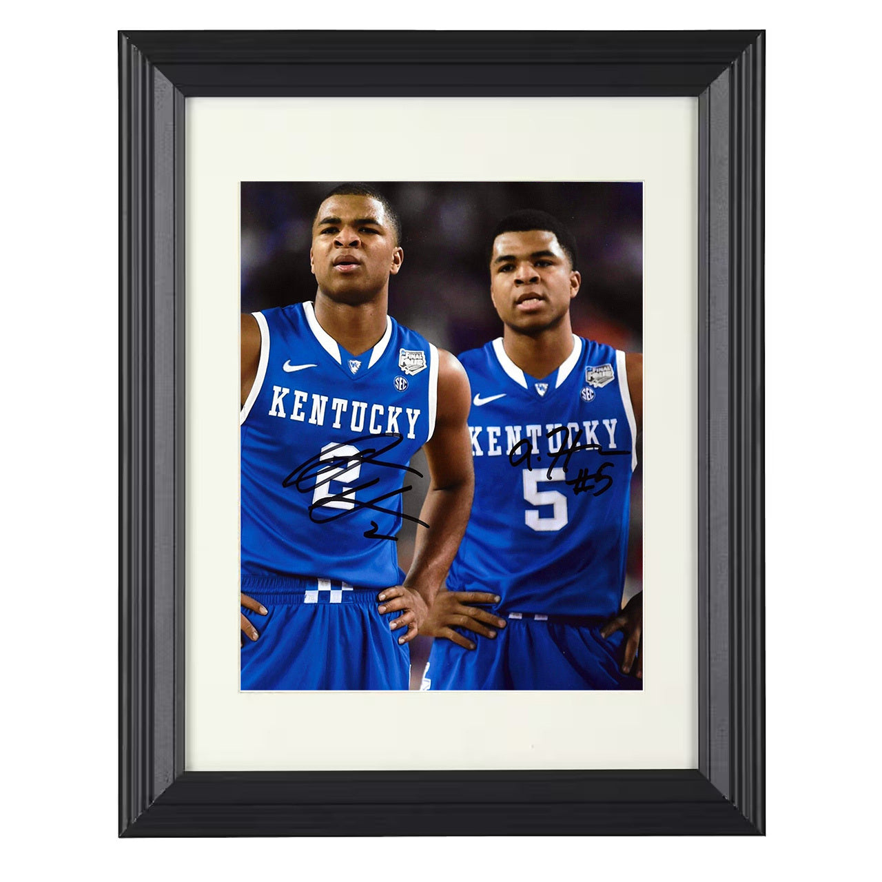 Kentucky – Harrison Twins Double Threat Presence – 8x10 black beveled framed college basketball wall art
