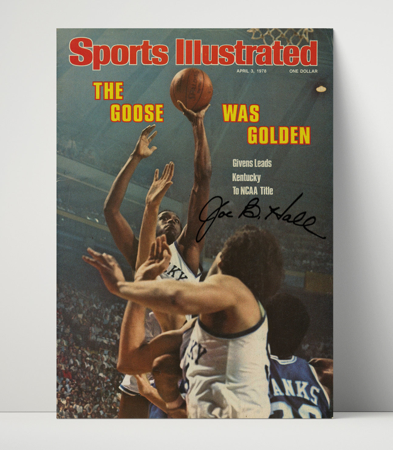 Kentucky Basketball Jack Givens Championship Shot NCAA Title 1978 SI College Basketball Wall Art 16x20 Unframed Print college basketball wall art print