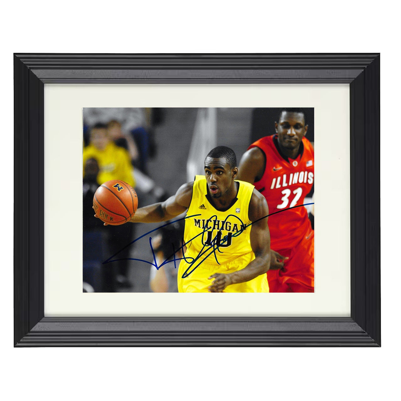 Michigan – Tim Hardaway Jr Wolverine Sharpshooter – 8x10 black beveled framed college basketball wall art