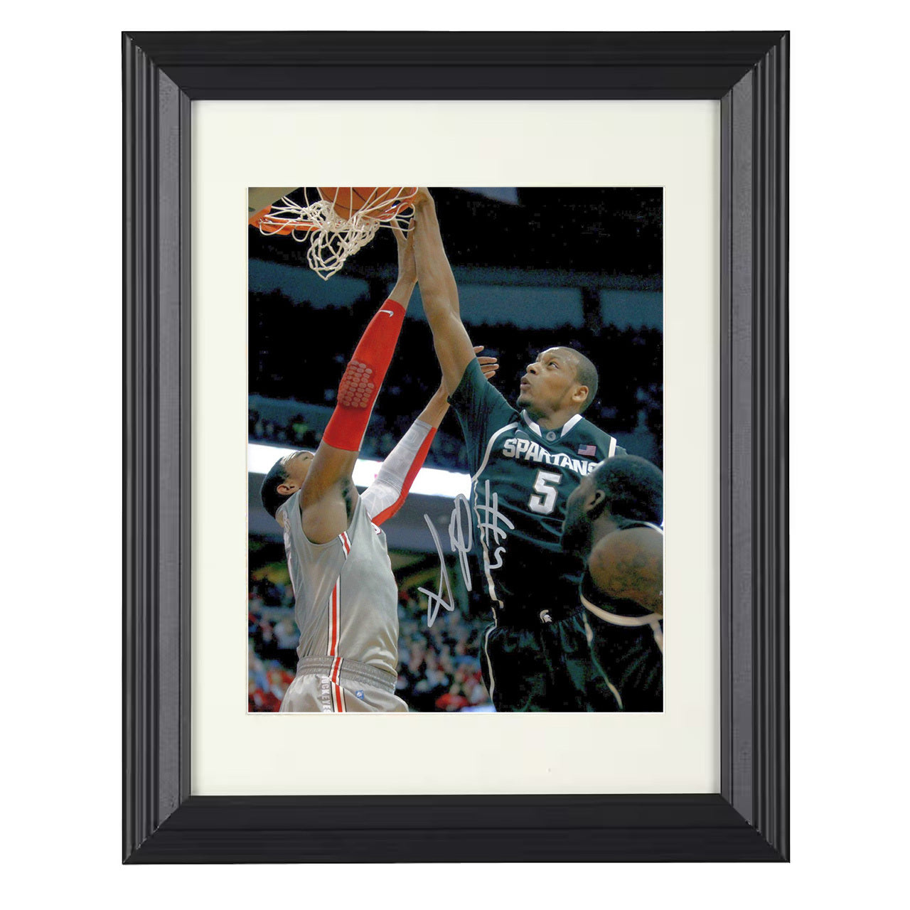 Michigan State – Rim Contest Elevation – 8x10 black beveled framed college basketball wall art