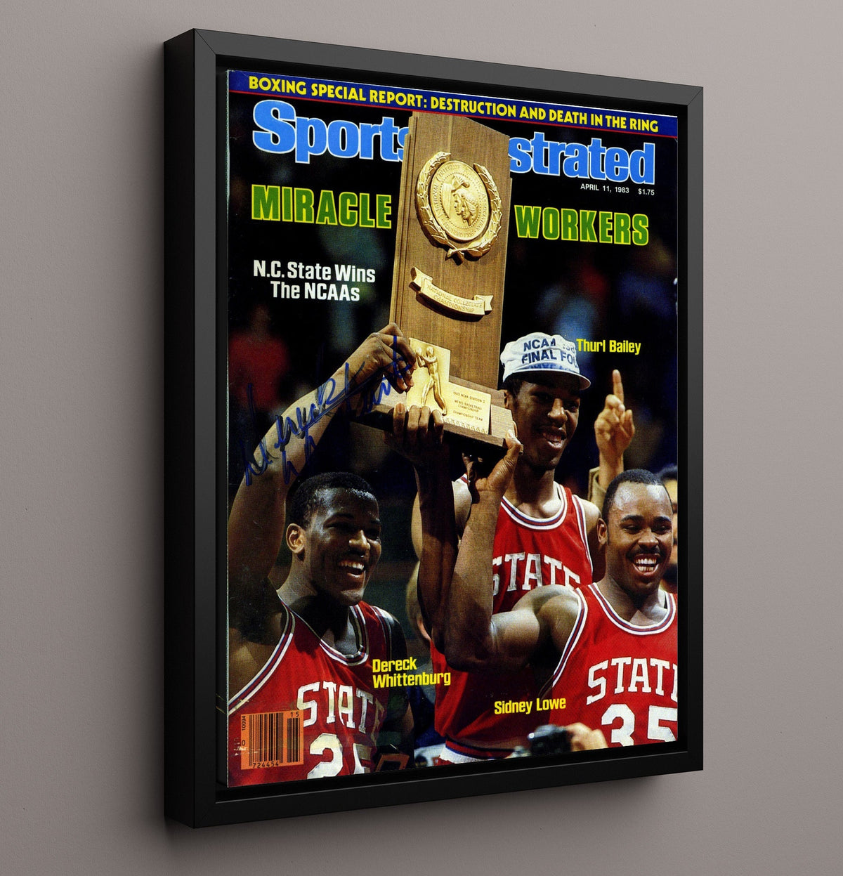 NC State 1983 National Champions Miracle Workers SI Cover 8x10 Framed Canvas college basketball wall art