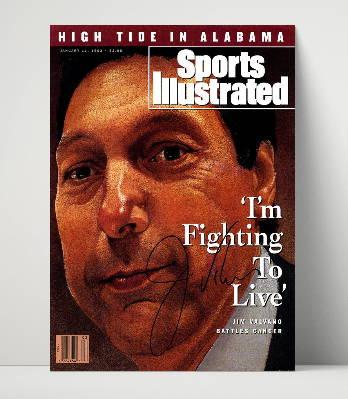 NC State – Jim Valvano Fighting to Live 1993 SI unframed college basketball poster print